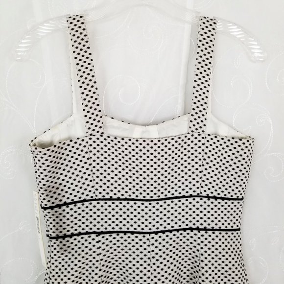 Tahari Levine Isabella Demarco Women's 2 Dress Lined Sheath Pencil White/Blk - Picture 4 of 8